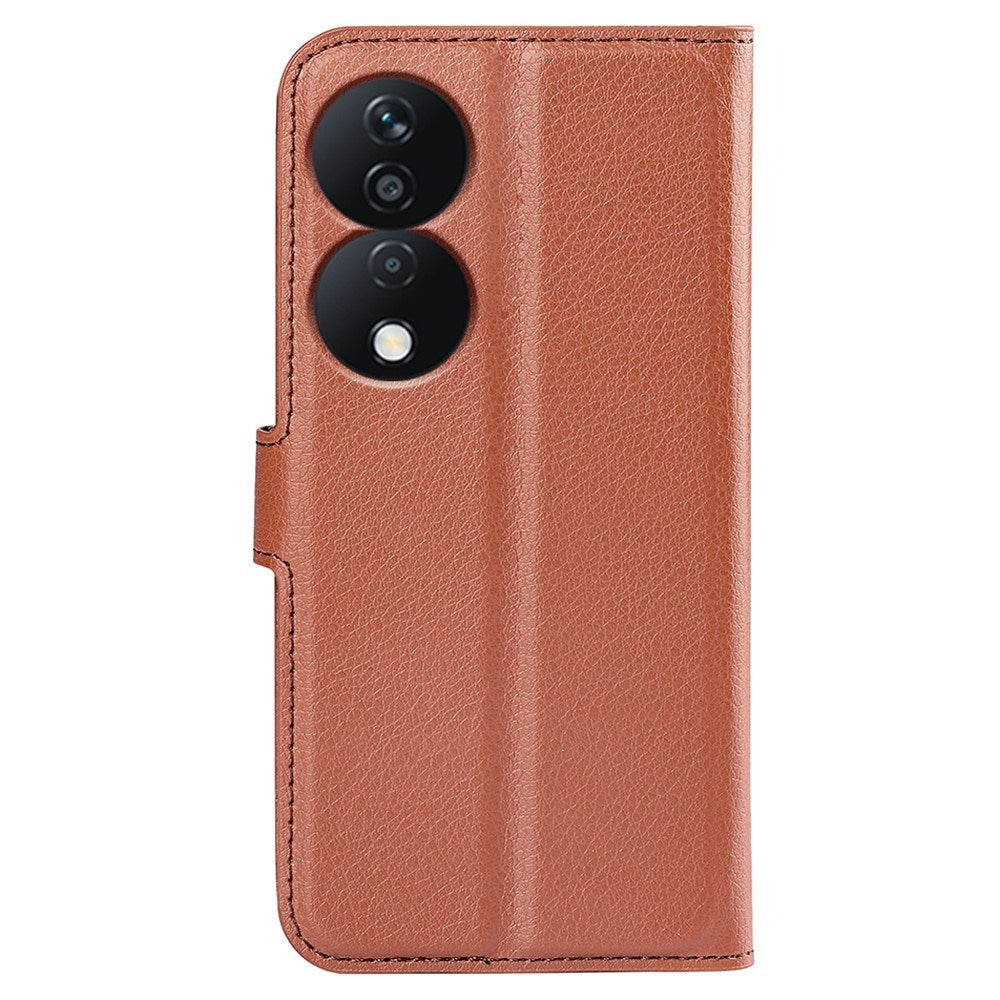 Honor X7b / 90 Smart - EIDERWOOD Kunstlæder Flip Cover m. Kortholder & Ståfunktion - Brun
