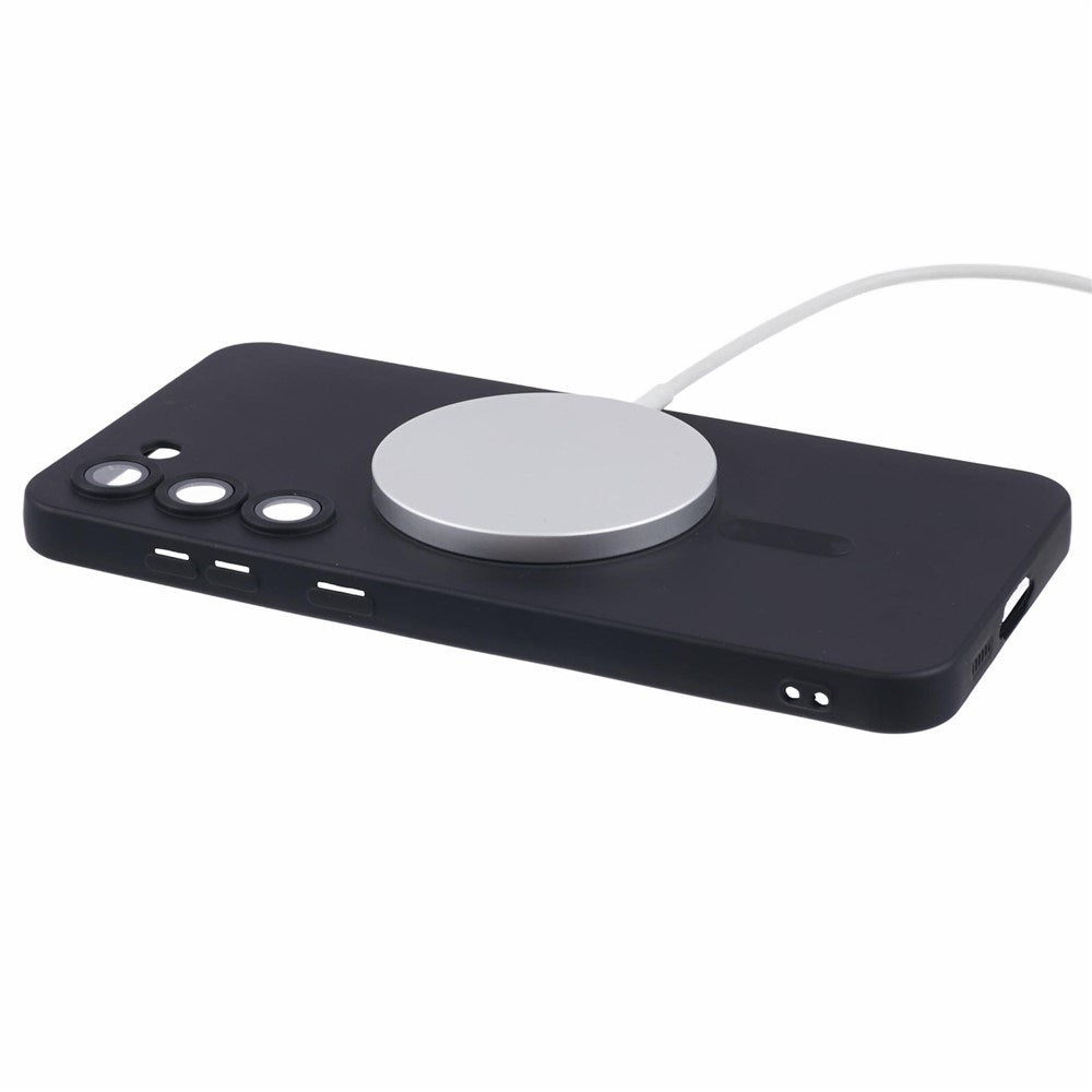 Samsung Galaxy S22+ (Plus) Fleksibelt Plastik Bagsidecover - MagSafe Kompatibel - Sort