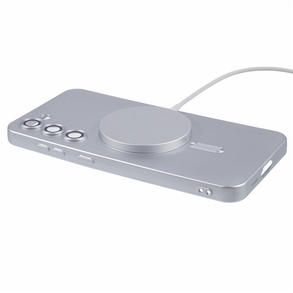 Samsung Galaxy S22+ (Plus) Fleksibelt Plastik Bagsidecover - MagSafe Kompatibel - Sølv