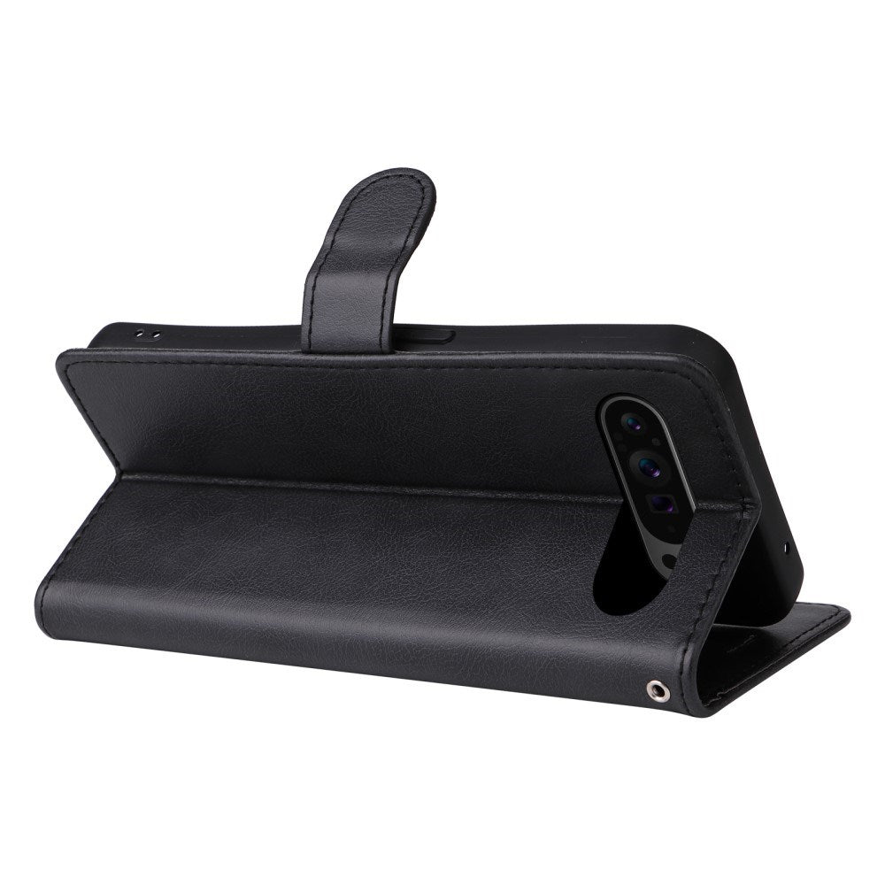 EIDERWOOD Google Pixel 9 Pro XL Læder Flip Cover m. Pung og Strop - Sort