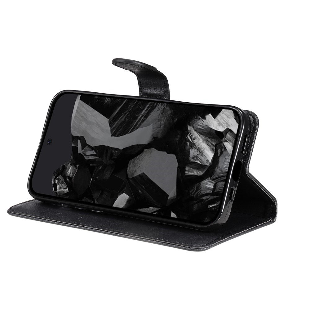 EIDERWOOD Google Pixel 9 Pro XL Læder Flip Cover m. Pung og Strop - Sort