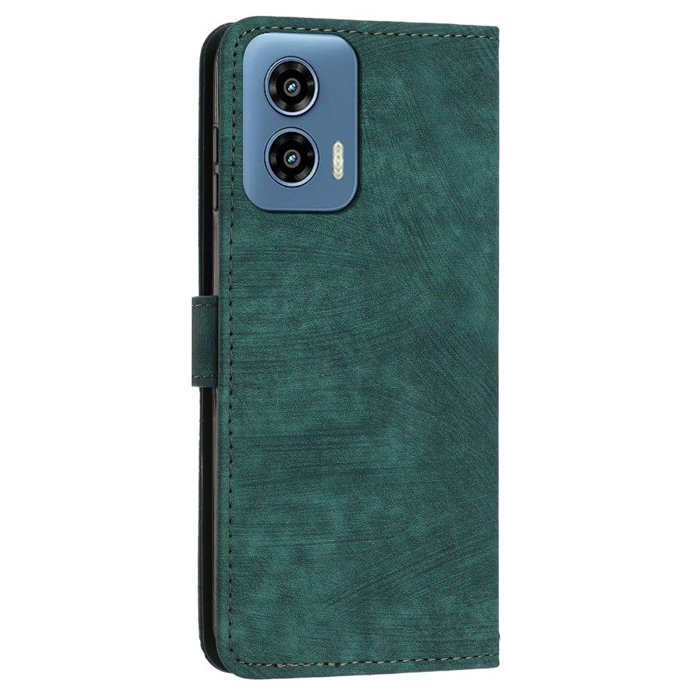 EIDERWOOD Motorola Moto G Play 5G (2024) Læder Flip Cover m. Pung og Strop - Grøn