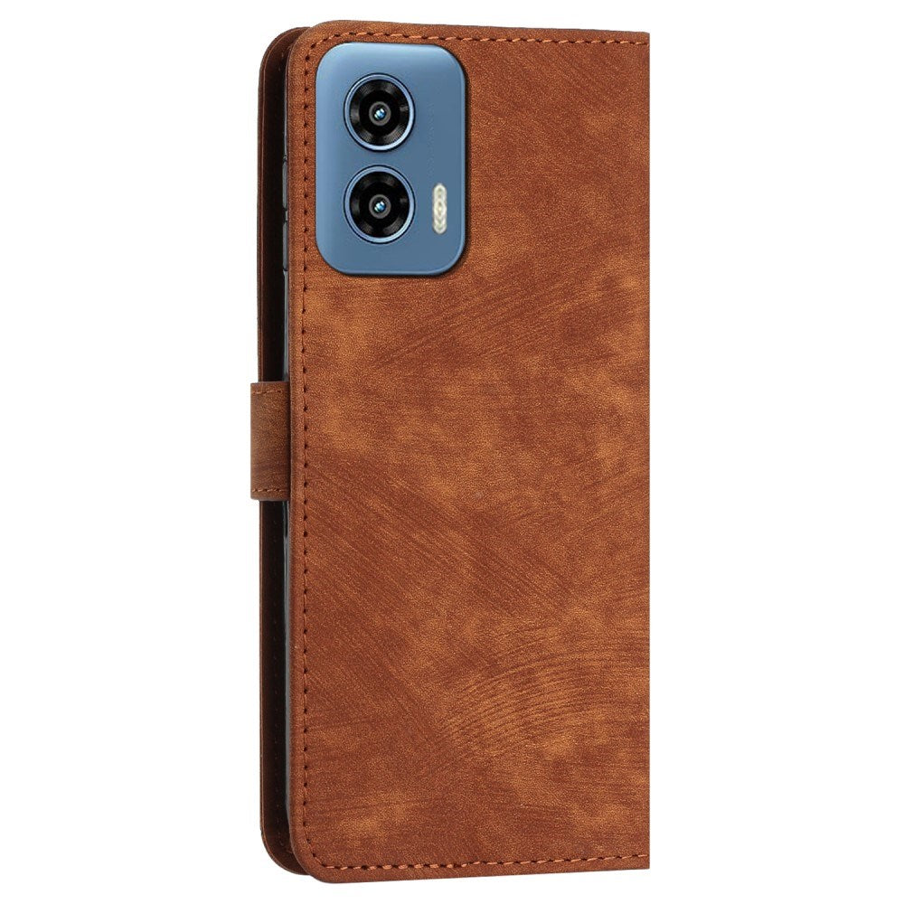 EIDERWOOD Motorola Moto G Play 5G (2024) Læder Flip Cover m. Pung og Strop - Brun