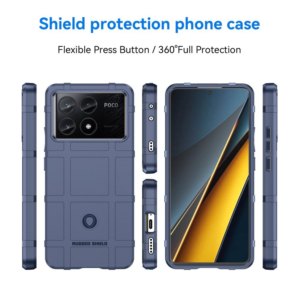 EIDERWOOD Xiaomi Poco X6 Pro Rugged Shield Series Håndværker Bagside Cover - Blå