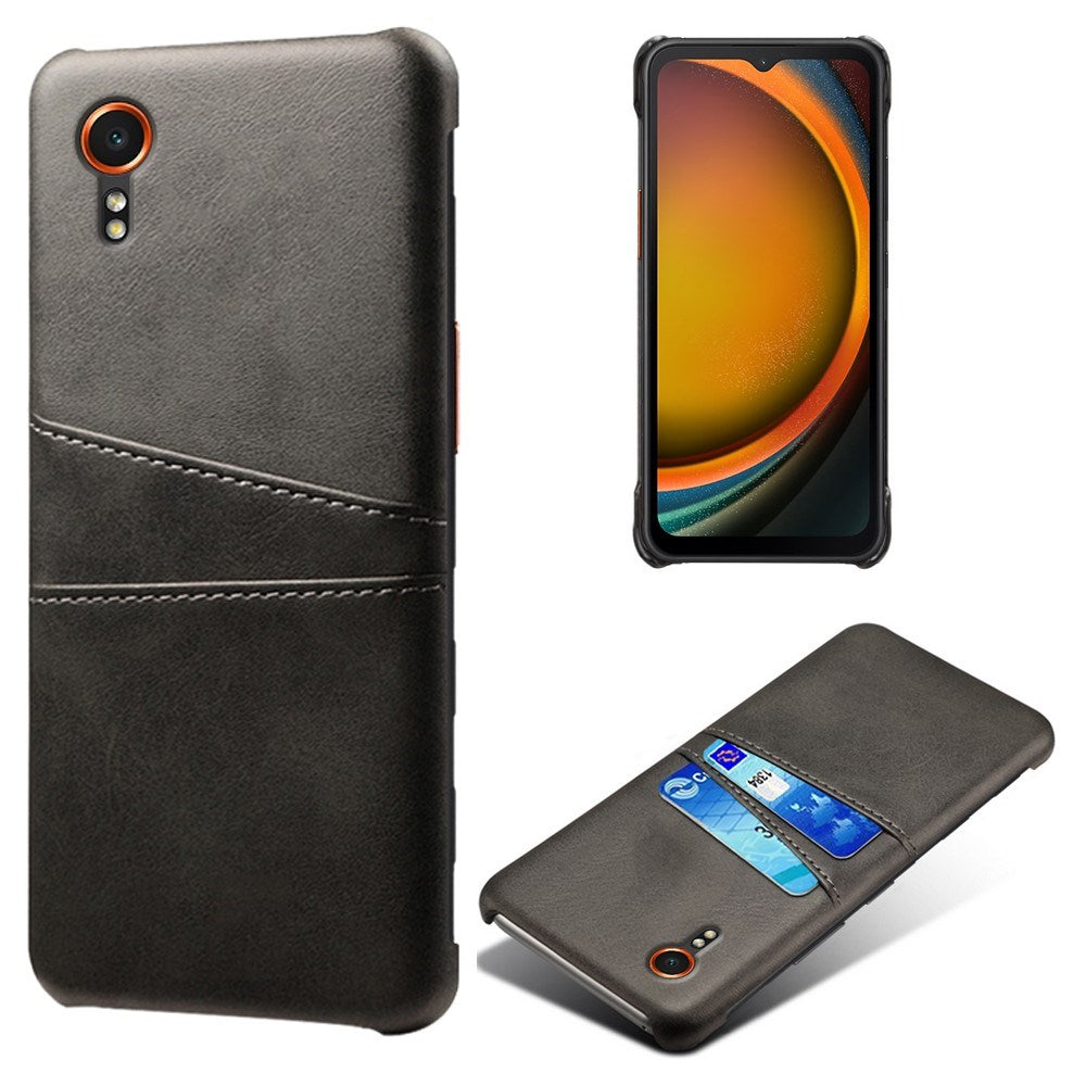 Samsung Galaxy Xcover 7 - EIDERWOOD Kunstlæder Cover m. Indbygget Kortholder - Sort