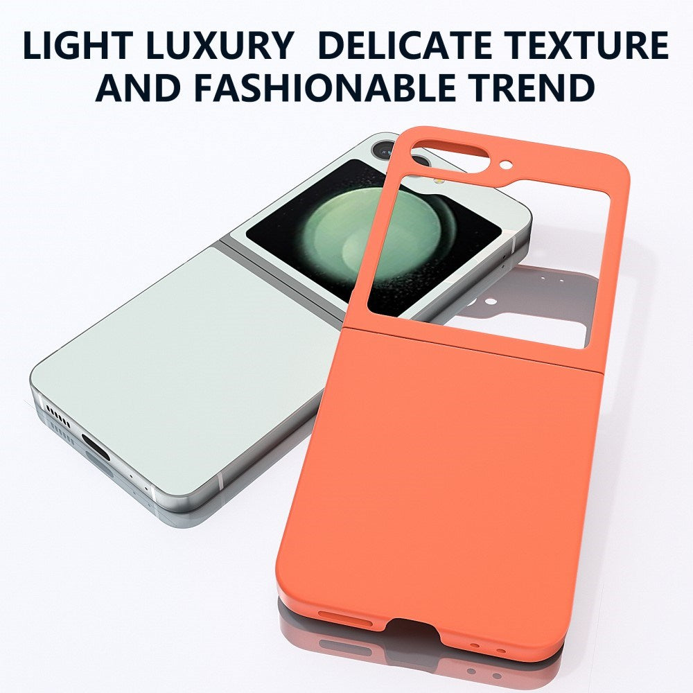 EIDERWOOD Samsung Galaxy Z Flip7 FE / Flip6 Gummibelagt Hård Plastik Bagside Cover - Orange