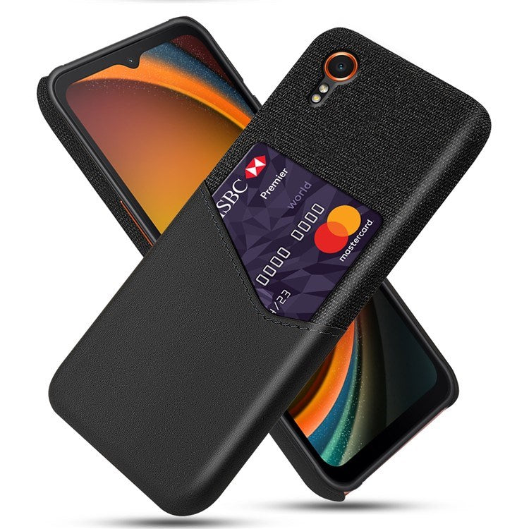 Samsung Galaxy Xcover 7 - EIDERWOOD Plastik Bagside Cover m. Kortlomme - Sort