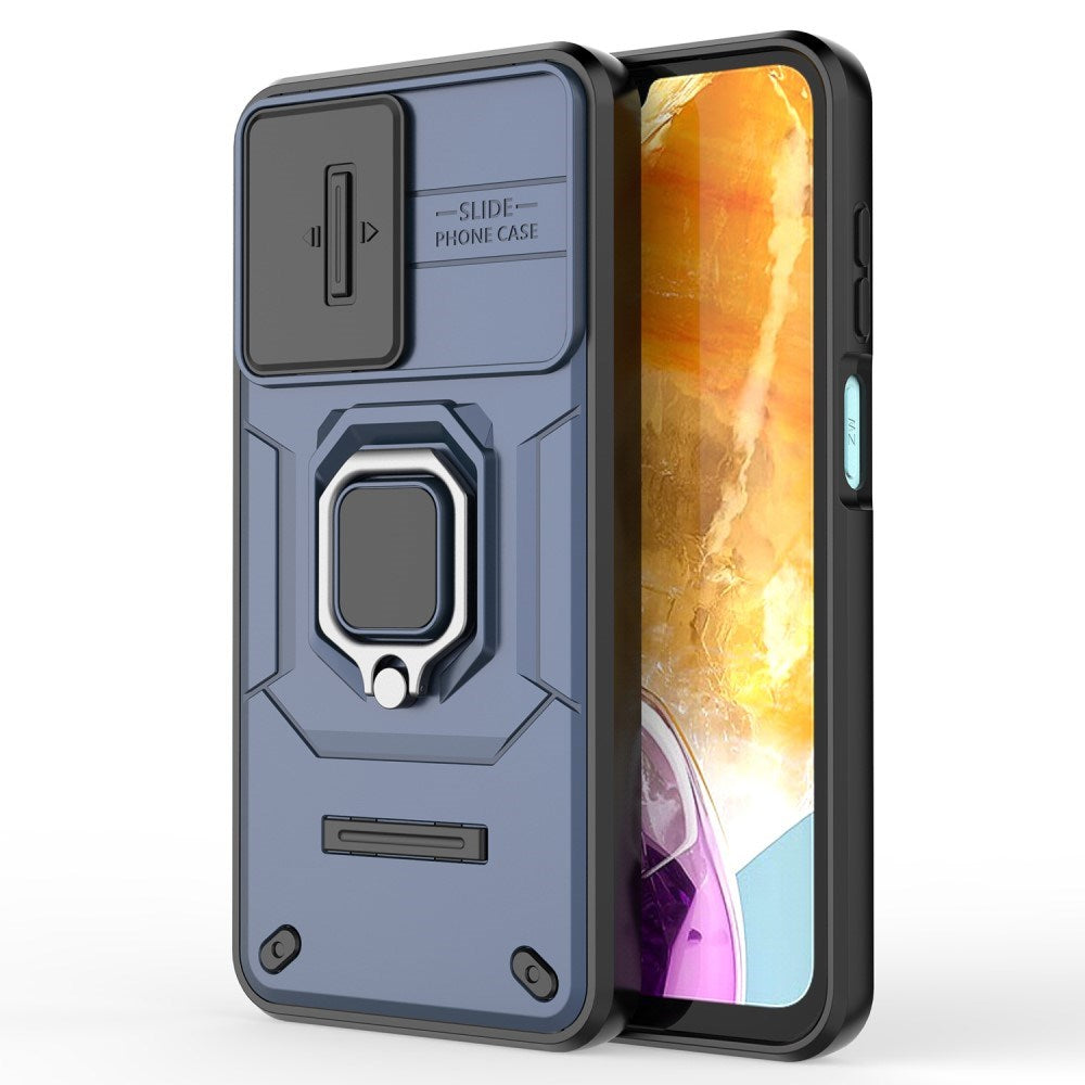 EIDERWOOD Samsung Galaxy M15 (5G) Håndværker Bagside Cover m. Magnetisk Kickstand & Cam Slider - Blå