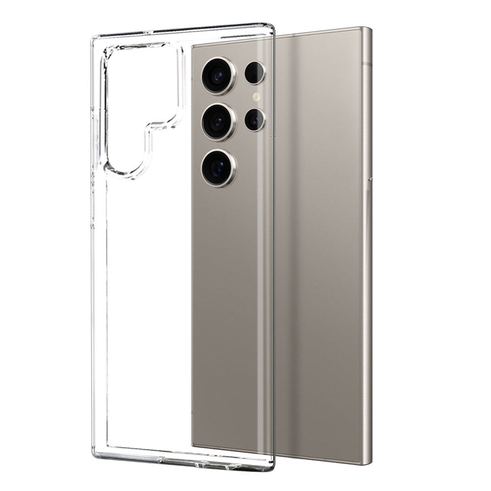 Samsung Galaxy S24 Ultra NORTHJO 2-i-1 Sæt - Fleksibelt Plast Mobil Cover & Skærmbeskyttelsesglas - Gennemsigtig