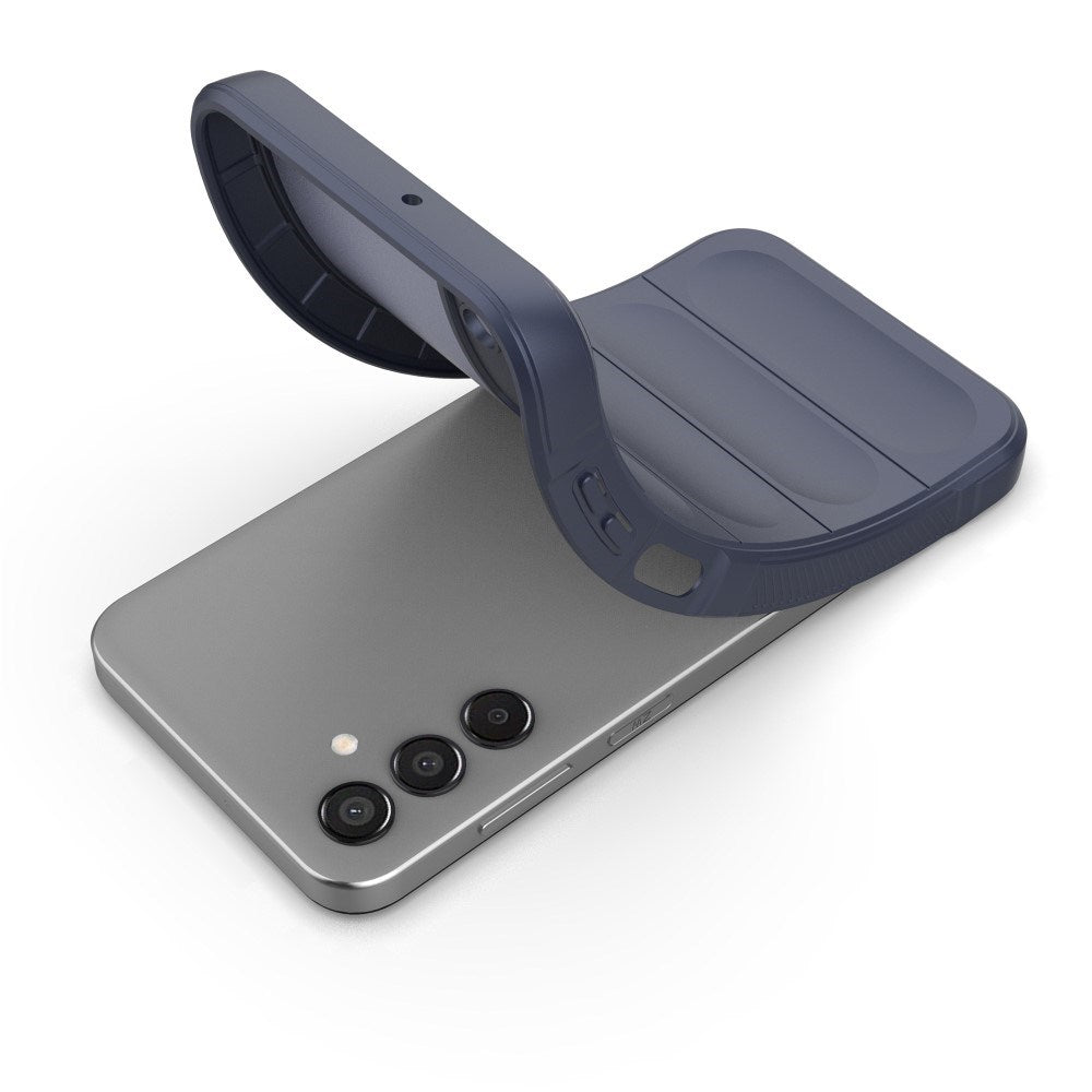 EIDERWOOD Samsung Galaxy M15 (5G) Fleksibelt Plastik Bagside Cover - Mørkeblå