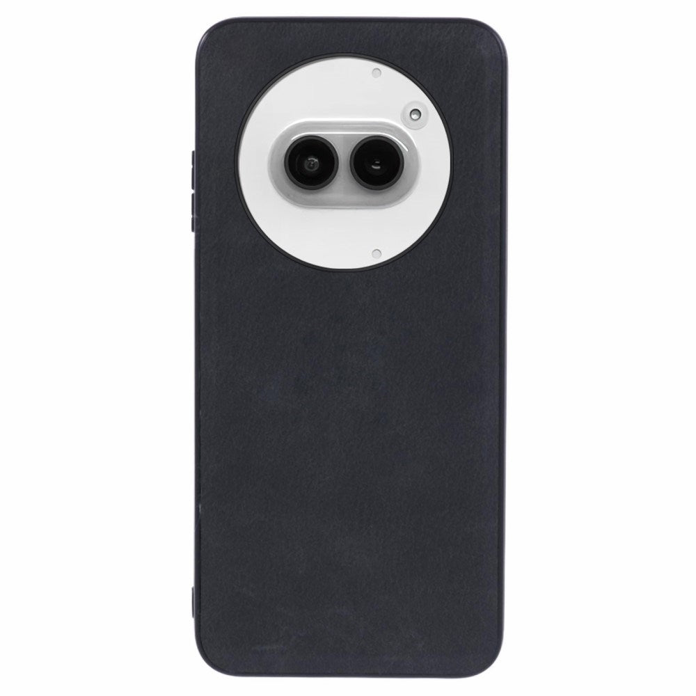 EIDERWOOD Nothing Phone (2a) / (2a) Plus Kunstlæder Bagside Cover m. Fleksibel Plastik Kanter - Sort