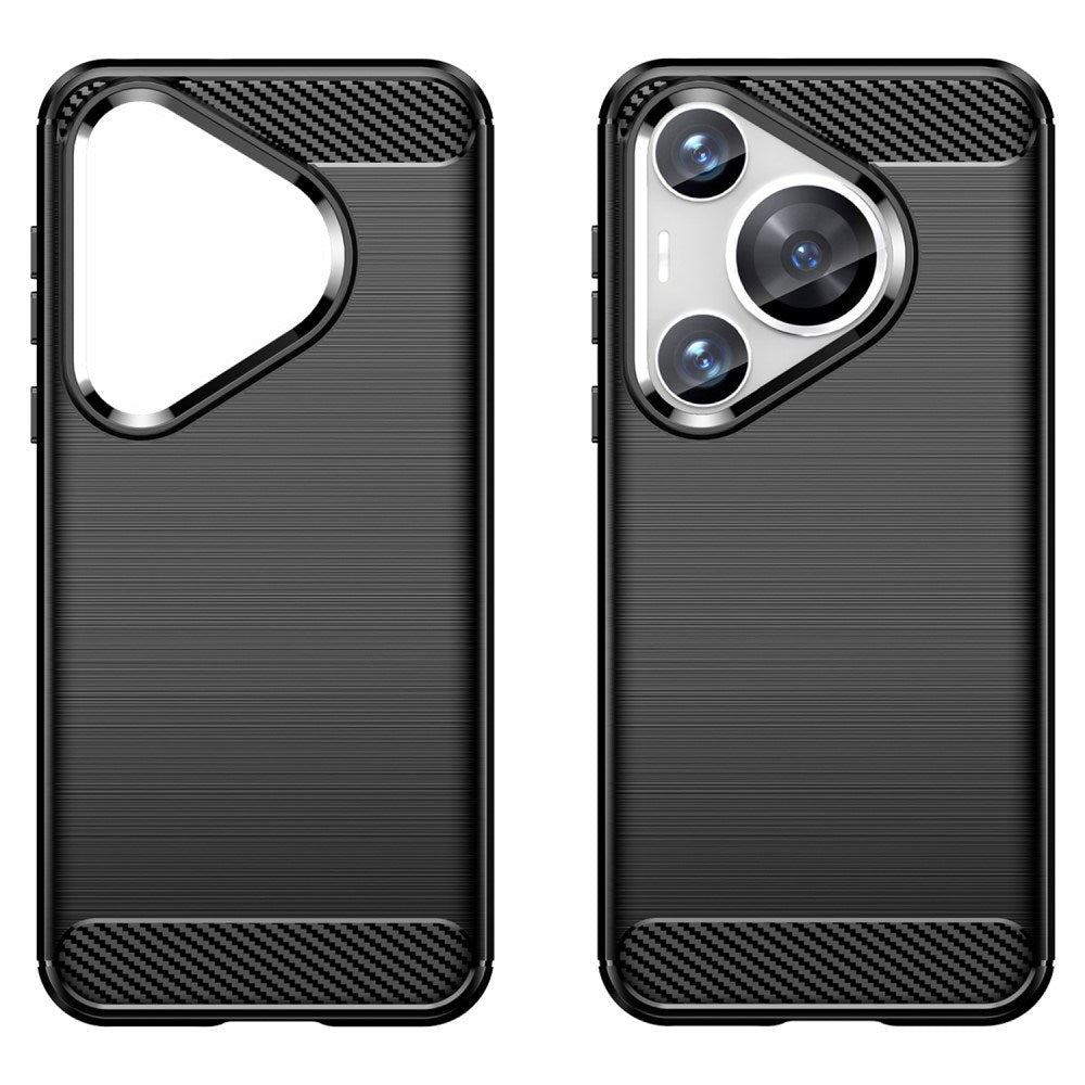 EIDERWOOD Huawei Pura 70 Pro / 70 Pro+ (Plus) Brushed Carbon Bagside Cover - Sort