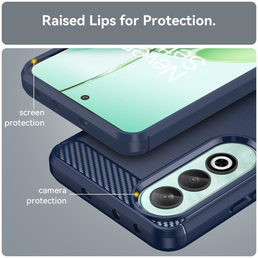 EIDERWOOD OnePlus Nord CE4 (5G) Brushed Carbon Bagside Cover - Blå