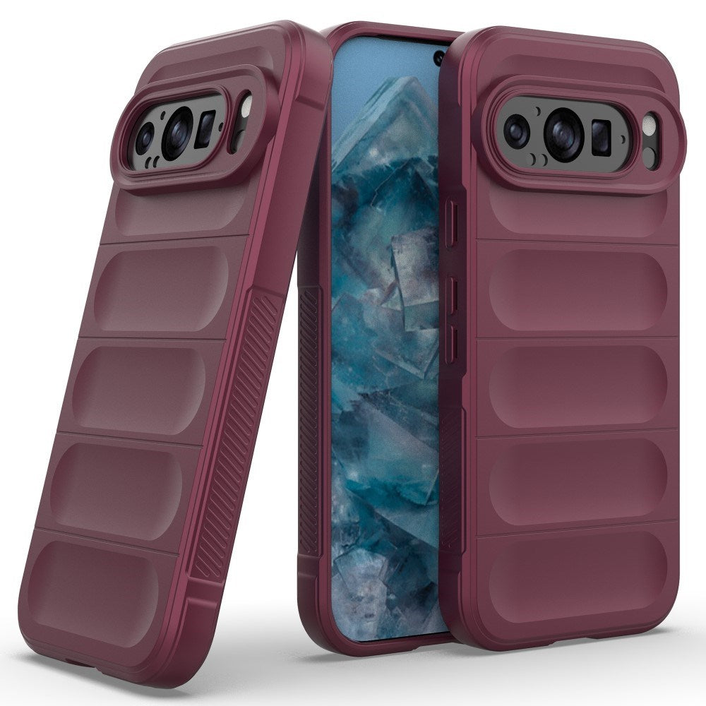 EIDERWOOD Google Pixel 9 Pro Fleksibelt Plastik Bagside Cover - Vinrød