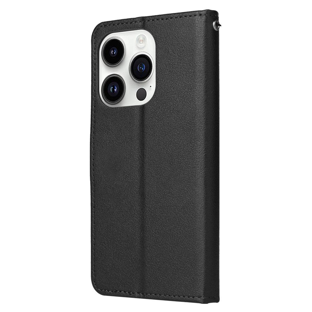 iPhone 14 Pro Max - EIDERWOOD Kunstlæder Flip Cover m. Strop - Sort