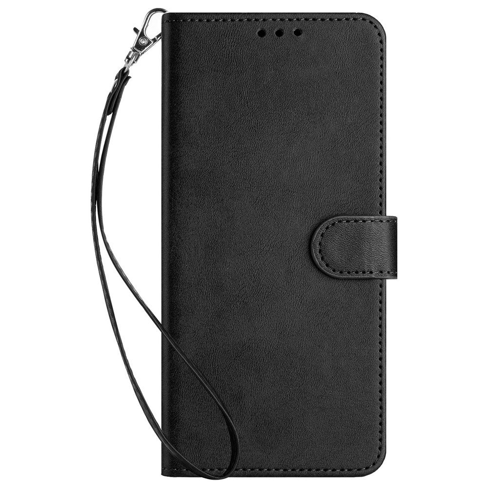OPPO A77 (5G) / A57 / A57s EIDERWOOD Kunstlæder Cover m. Strop - Sort