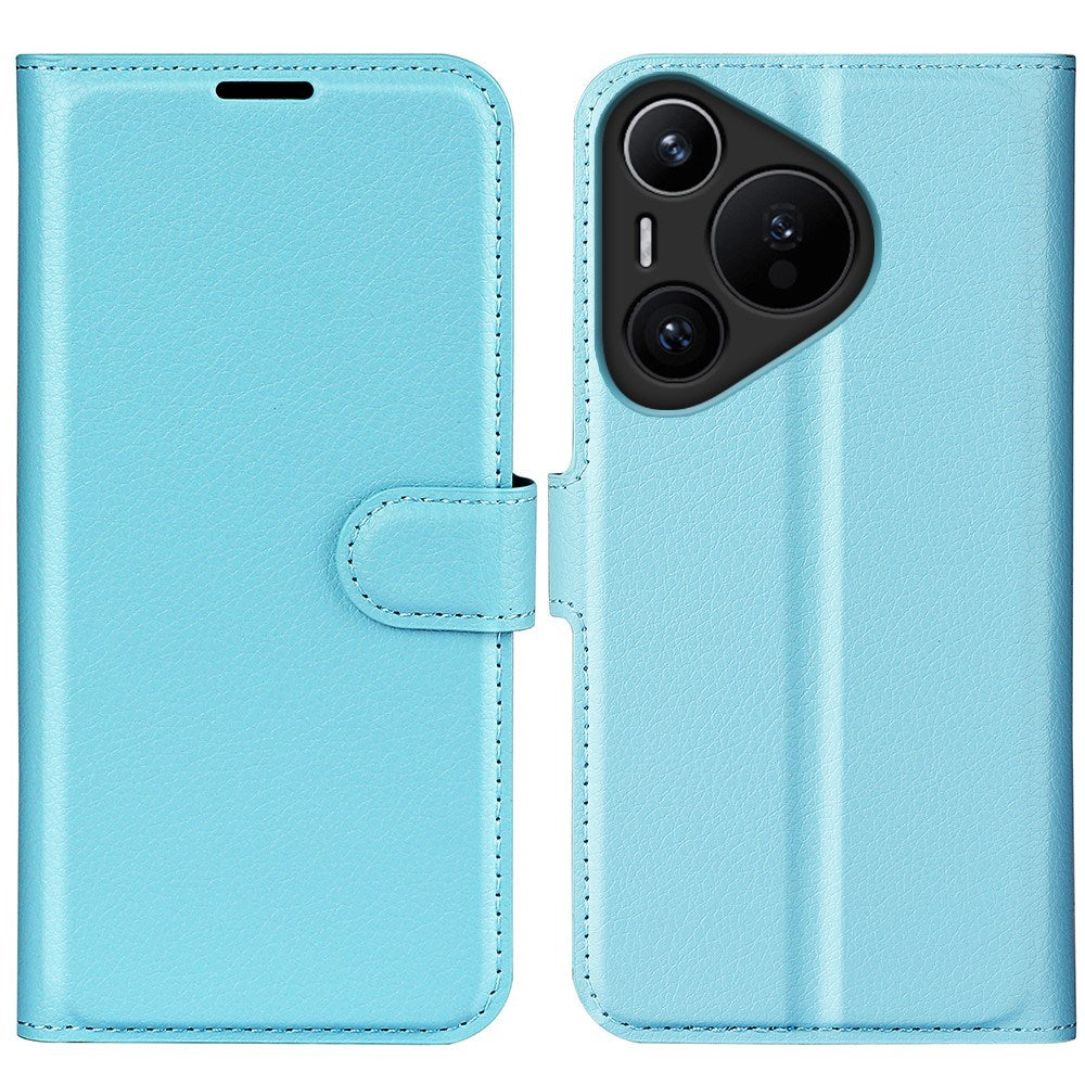 Huawei Pura 70 Pro / 70 Pro+ (Plus) - EIDERWOOD Kunstlæder Flip Cover m. Kortholder & Ståfunktion - Blå