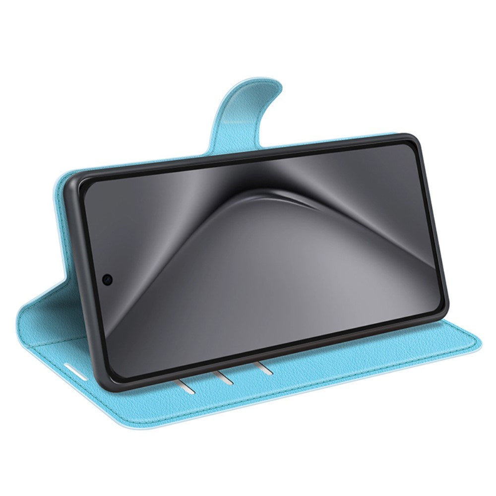 Huawei Pura 70 Pro / 70 Pro+ (Plus) - EIDERWOOD Kunstlæder Flip Cover m. Kortholder & Ståfunktion - Blå