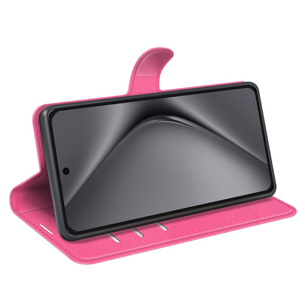 Huawei Pura 70 Pro / 70 Pro+ (Plus) - EIDERWOOD Kunstlæder Flip Cover m. Kortholder & Ståfunktion - Pink