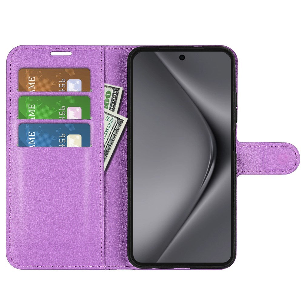 Huawei Pura 70 Pro / 70 Pro+ (Plus) - EIDERWOOD Kunstlæder Flip Cover m. Kortholder & Ståfunktion - Lilla