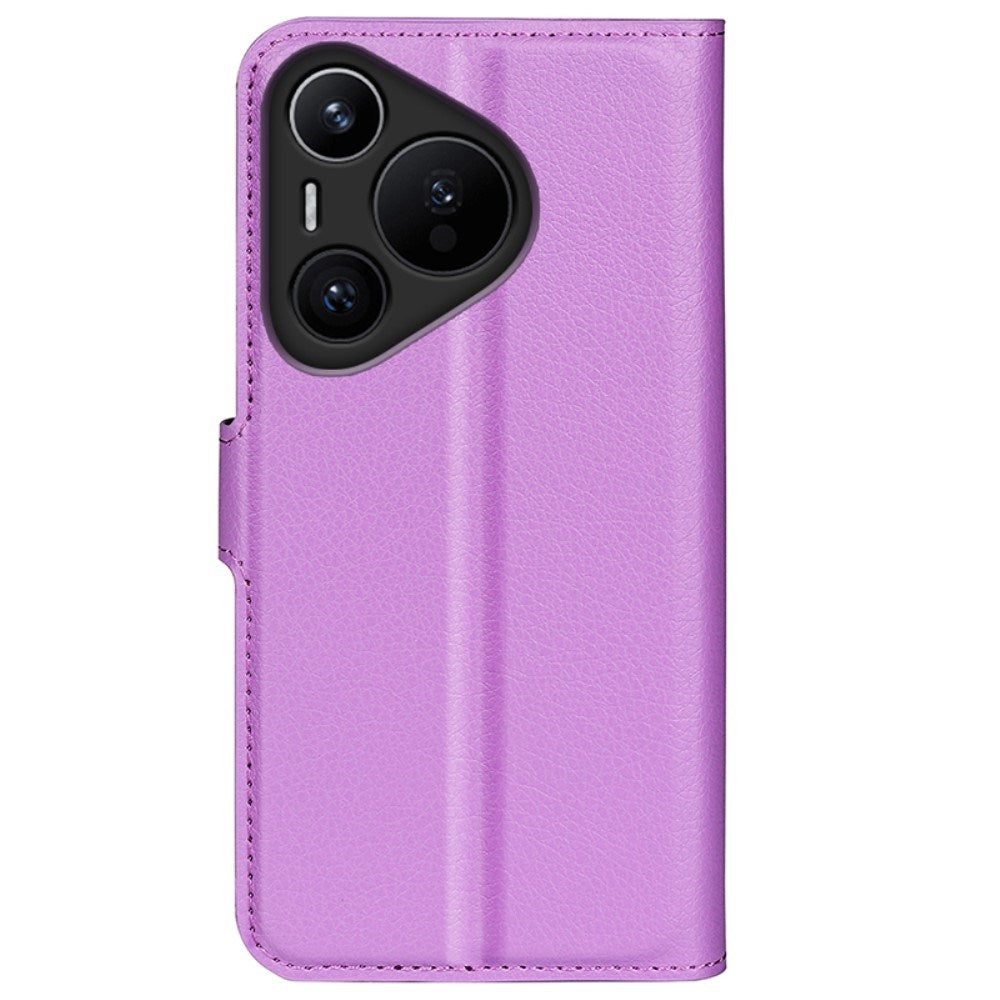 Huawei Pura 70 Pro / 70 Pro+ (Plus) - EIDERWOOD Kunstlæder Flip Cover m. Kortholder & Ståfunktion - Lilla