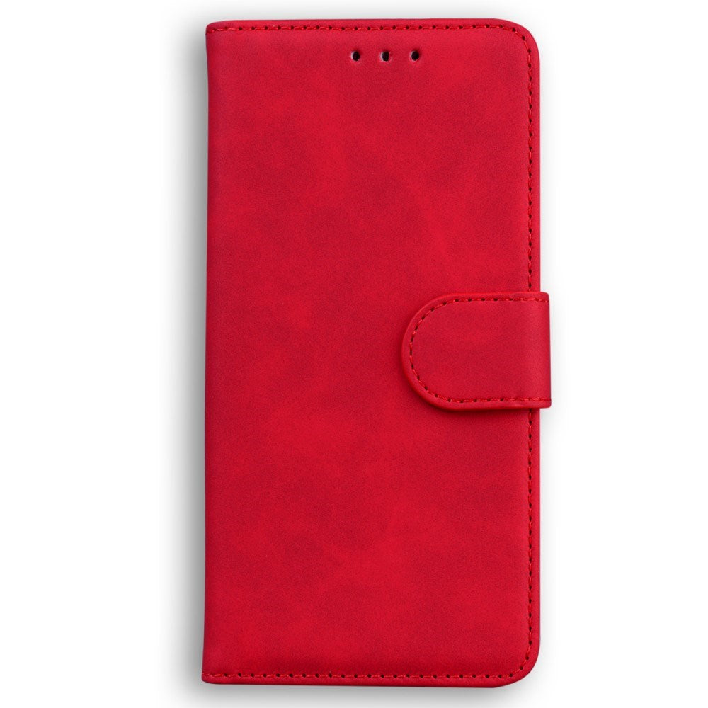 EIDERWOOD iPhone 17e / 16e Kunst Læder Flip Cover m. Pung & Ståfunktion - Rød