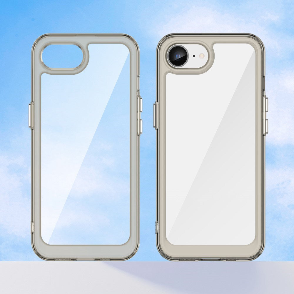 EIDERWOOD iPhone 16e Hybrid Plastik Bagside Cover - Gennemsigtig / Grå