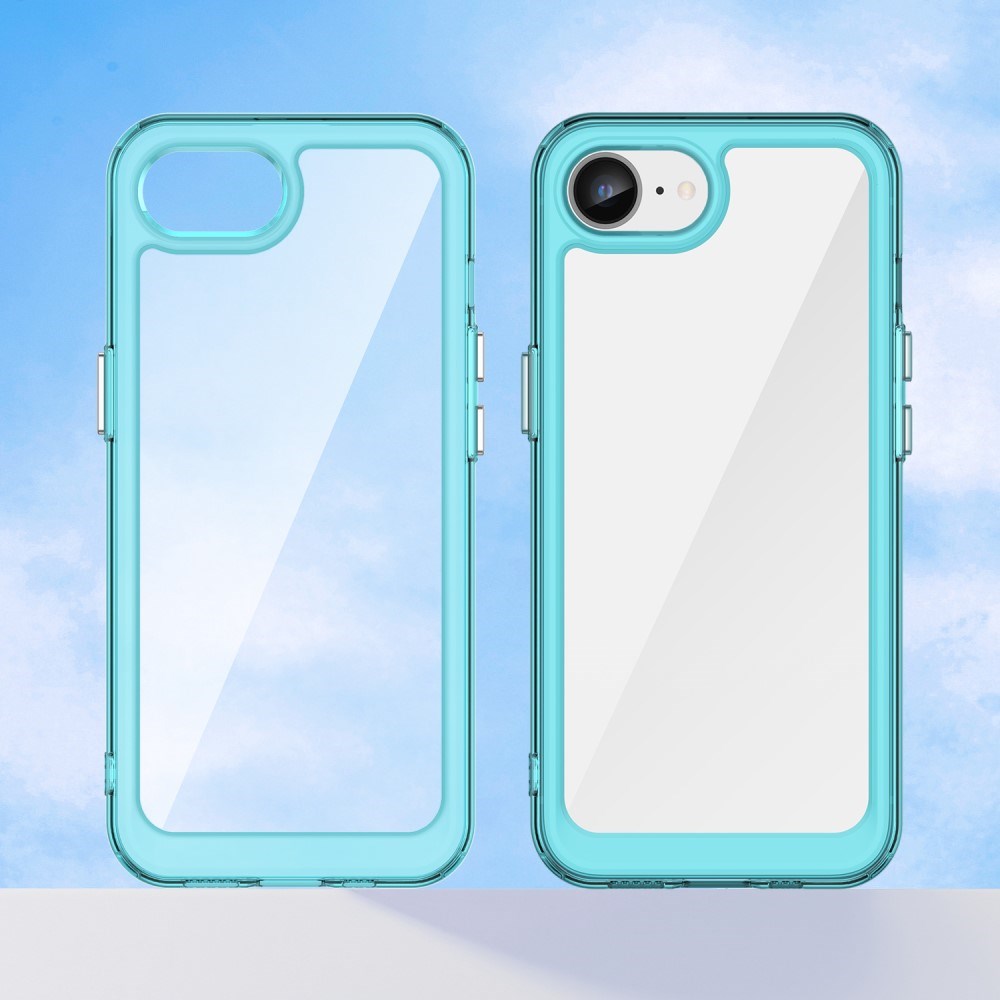EIDERWOOD iPhone 16e Hybrid Plastik Bagside Cover - Gennemsigtig / Turkis