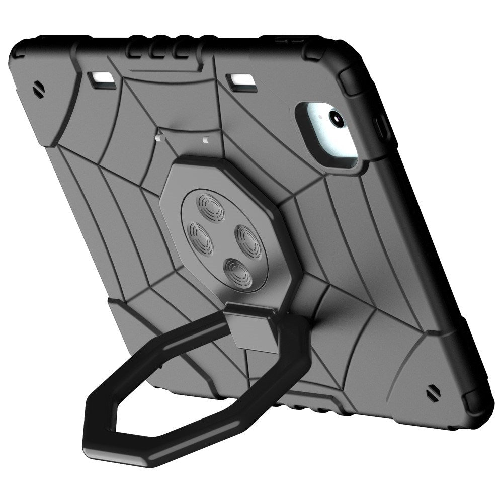 EIDERWOOD iPad Air 11" (2026 / 2025 / 2024) Børne Bagside Cover m. Kickstand & Håndtag - Sort