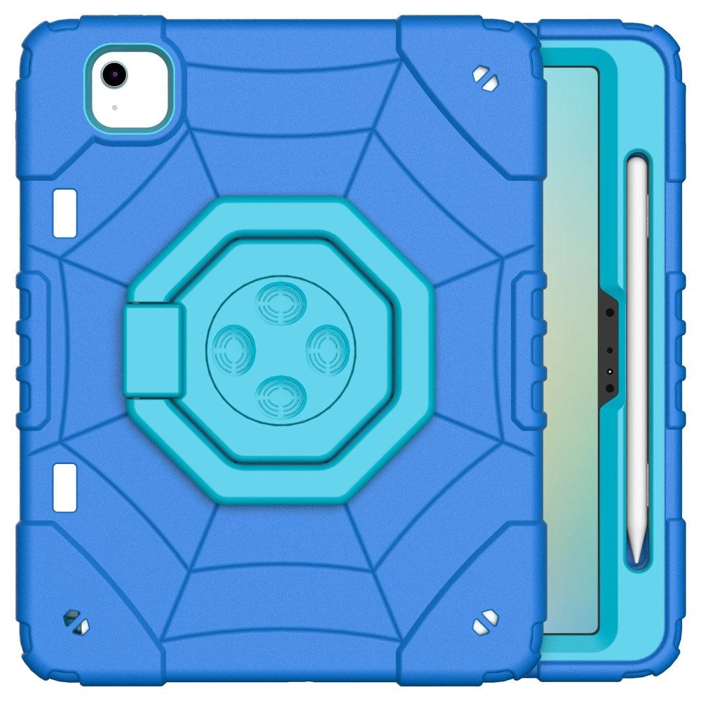 EIDERWOOD iPad Air 11" (2026 / 2025 / 2024) Børne Bagside Cover m. Kickstand & Håndtag - Blå