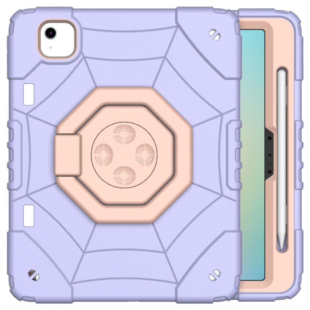 EIDERWOOD iPad Air 11" (2026 / 2025 / 2024) Børne Bagside Cover m. Kickstand & Håndtag - Lilla