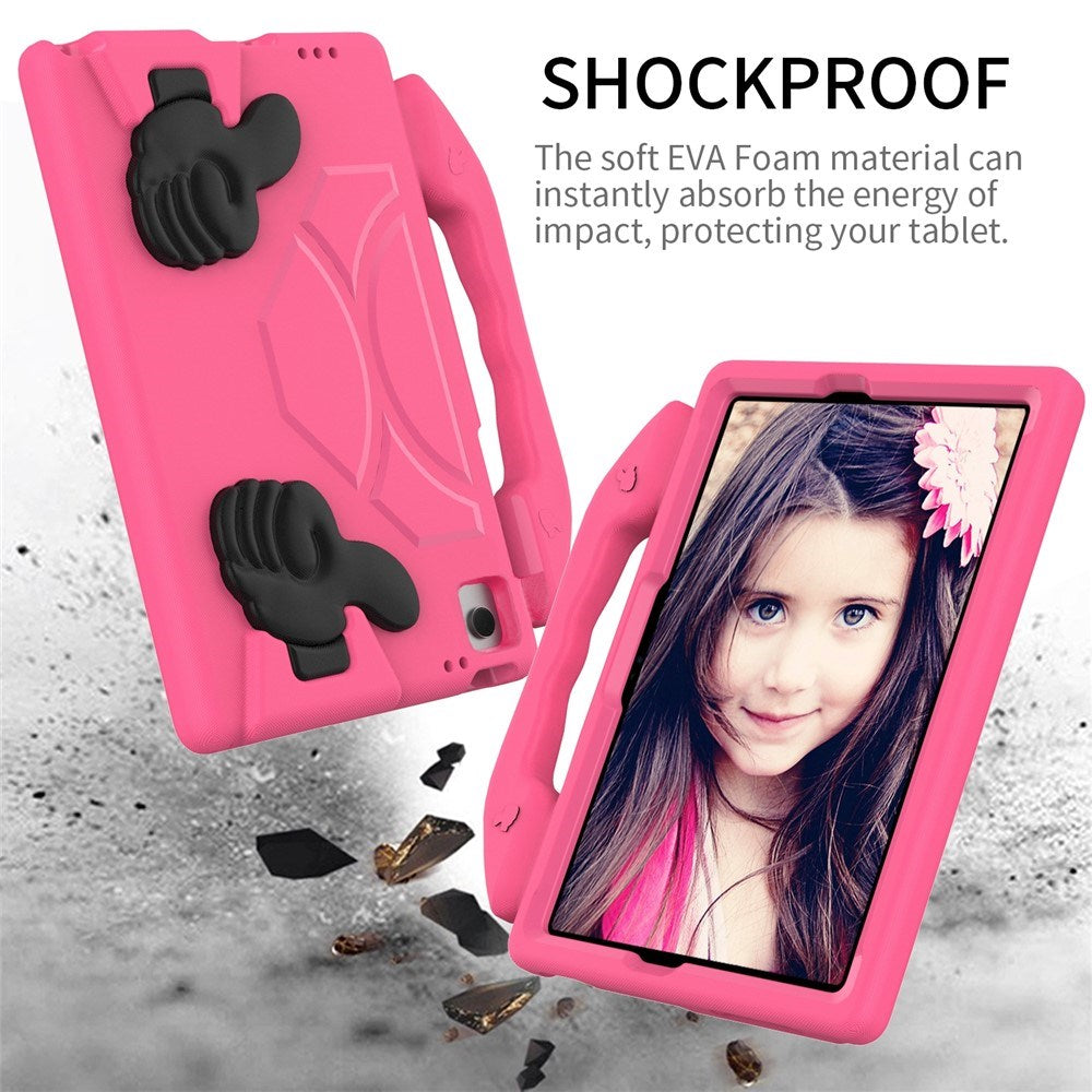Samsung Galaxy Tab A11+ (Plus) / A9+ (Plus) EIDERWOOD Børnecover m. Ståfunktion - Lyserød