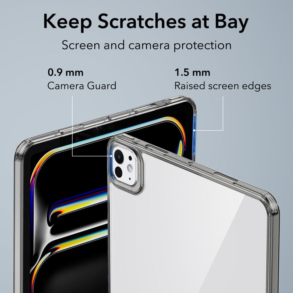 iPad Pro 13" (2025 / 2024) ESR Hybrid Cover - Gennemsigtig / Sort