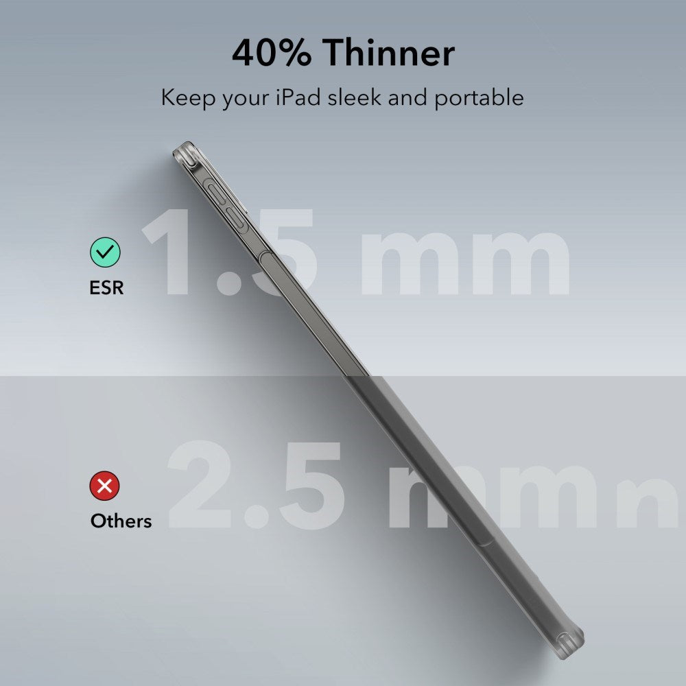 iPad Air 13" (2025 / 2024) ESR Hybrid Cover - Gennemsigtig