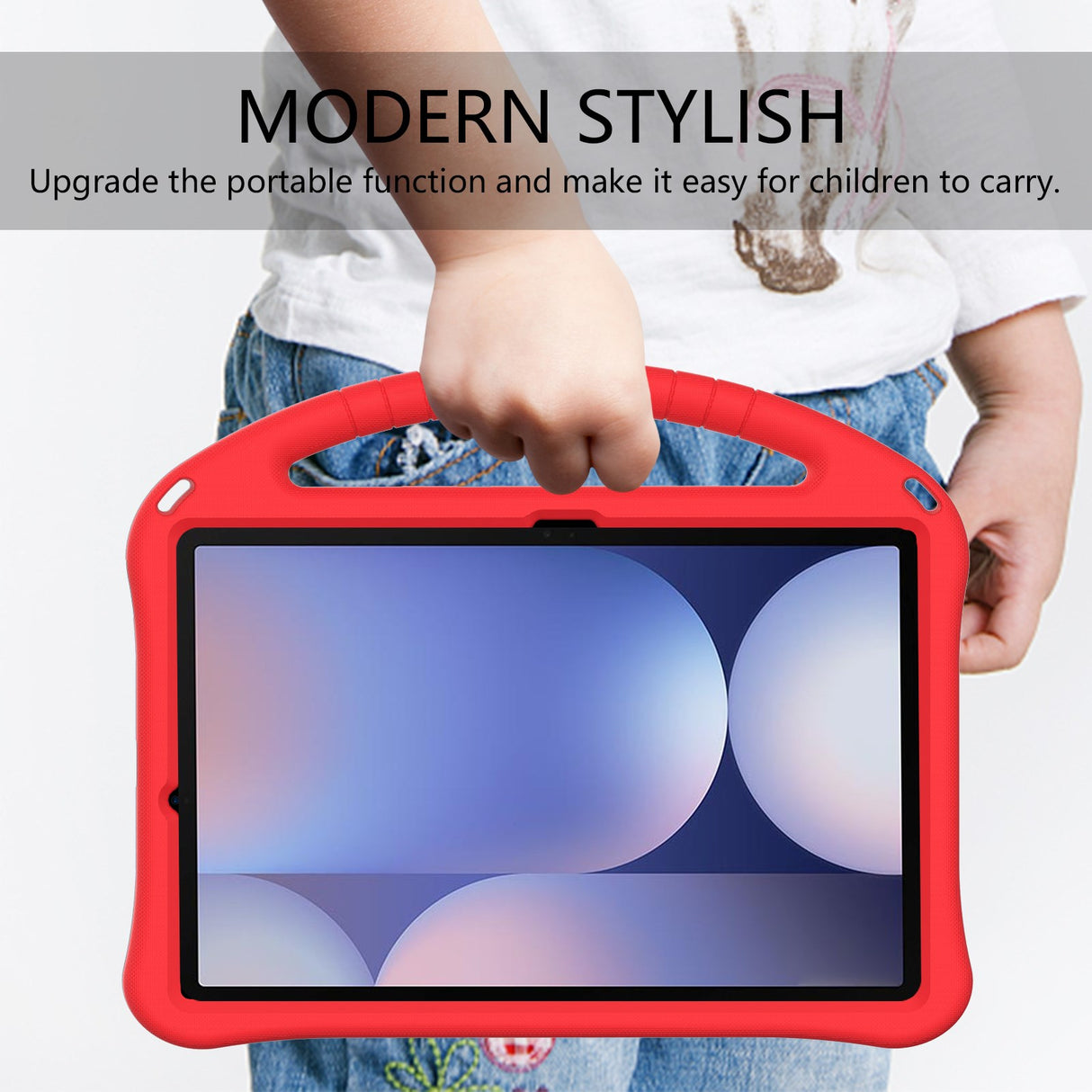 EIDERWOOD Børnevenligt Etui til Samsung Galaxy Tab S10+ med Kickstand - Rød