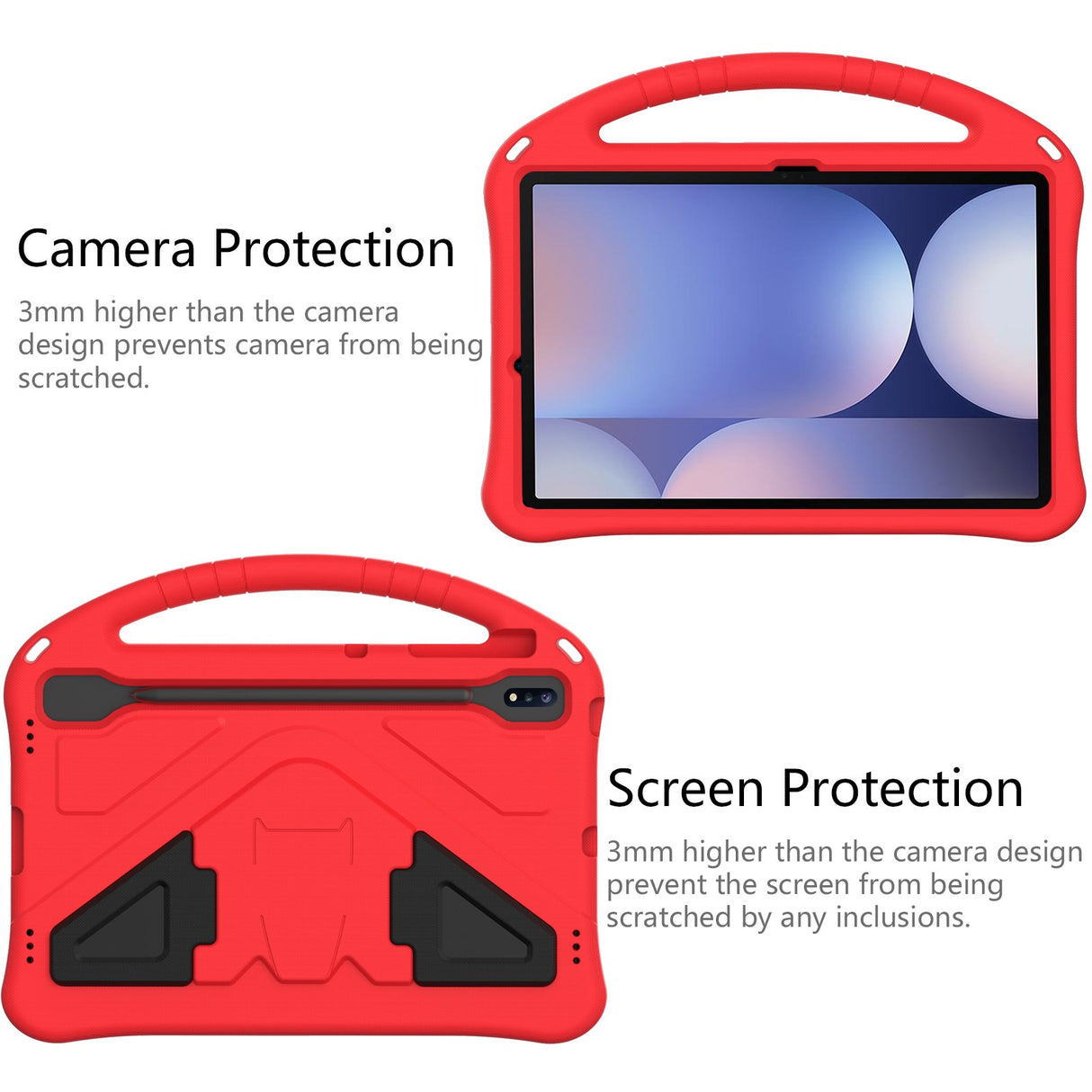EIDERWOOD Børnevenligt Etui til Samsung Galaxy Tab S10+ med Kickstand - Rød