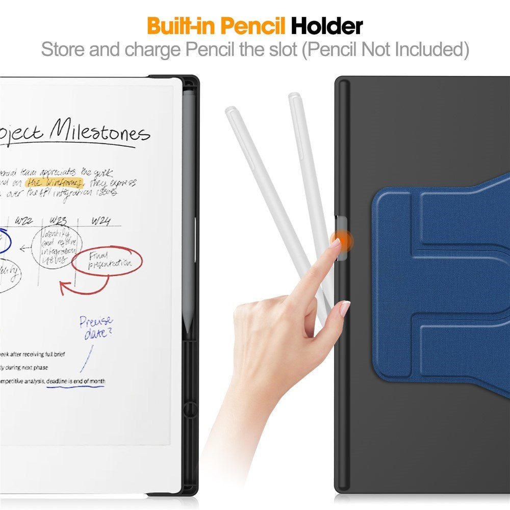ReMarkable Paper Pro EIDERWOOD Kunstlæder Plast Cover - Pen Holder - Blå