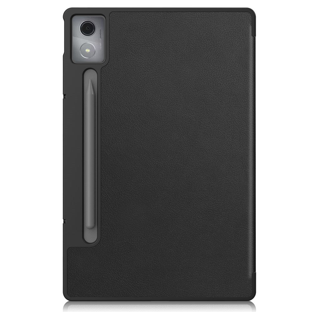 Lenovo IdeaTab Pro - EIDERWOOD Kunstlæder Flip Cover m. Ståfunktion & Pencil Holder - Sort