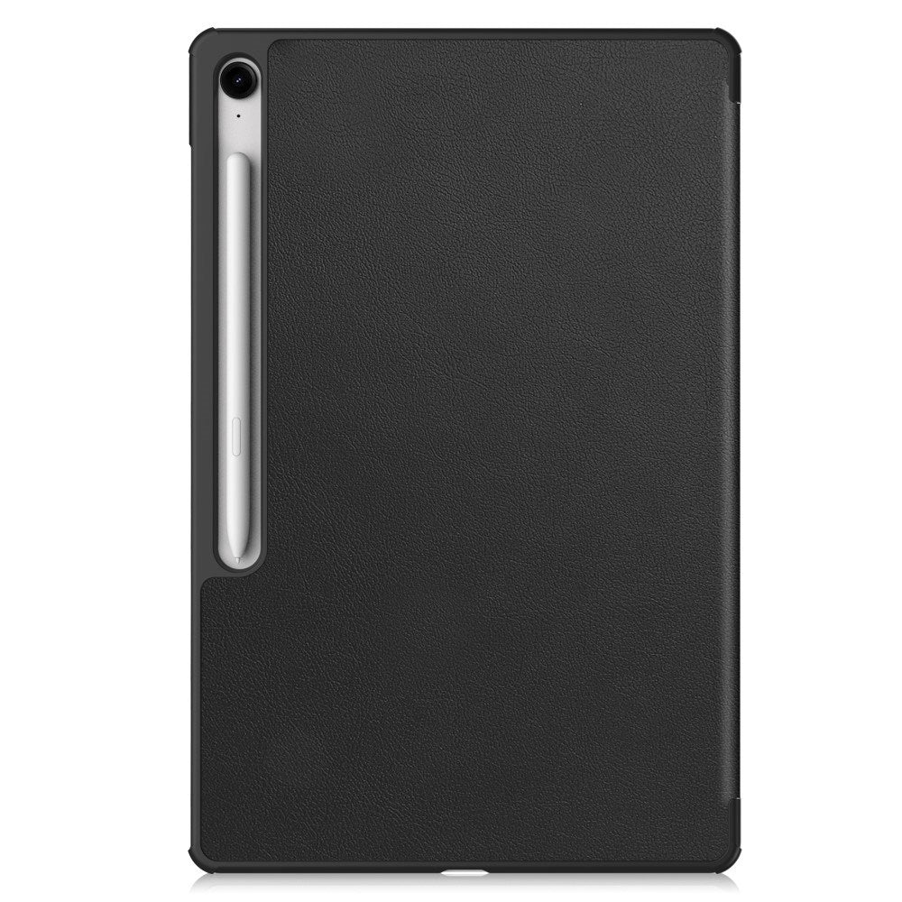 Samsung Galaxy Tab S10 FE+ (Plus) - EIDERWOOD Kunstlæder Flip Cover m. Ståfunktion & Pencil Holder - Sort