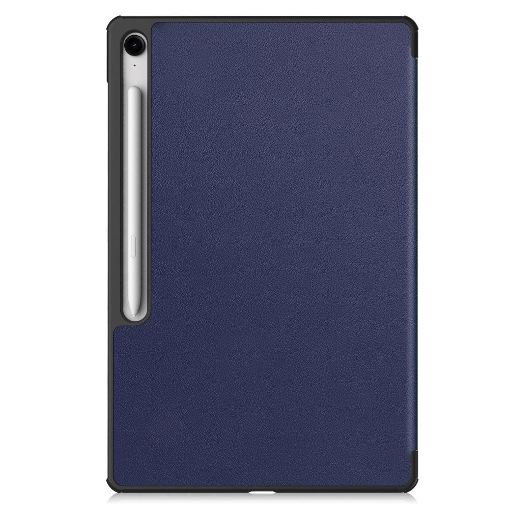 Samsung Galaxy Tab S10 FE+ (Plus) - EIDERWOOD Kunstlæder Flip Cover m. Ståfunktion & Pencil Holder - Blå