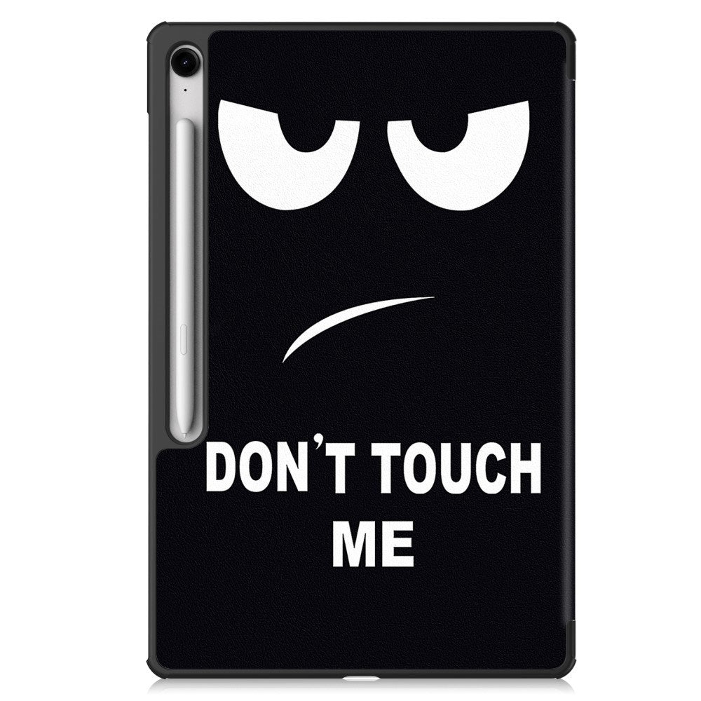 Samsung Galaxy Tab S10 FE+ (Plus) - EIDERWOOD Tri-Fold Kunstlæder Flip Cover m. Mønster - Don't Touch Me