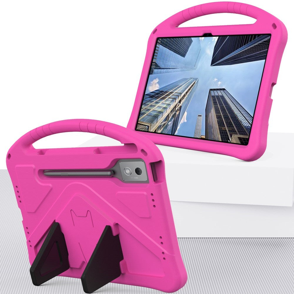 EIDERWOOD Lenovo Idea Tab Pro Tablet Håndværker Cover m. Stå Funktion og Håndtag - Lyserød