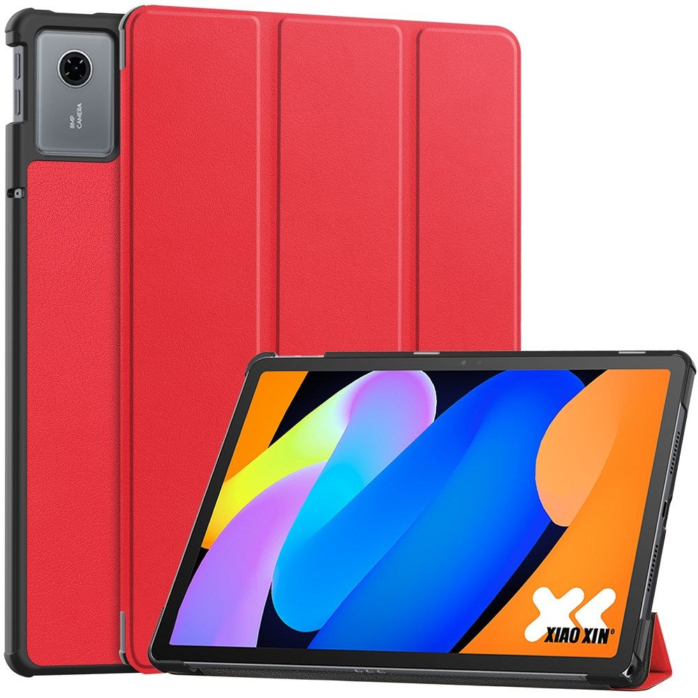 EIDERWOOD Lenovo Idea Tab 11 Kunstlæder Flip Tablet Cover - Rød