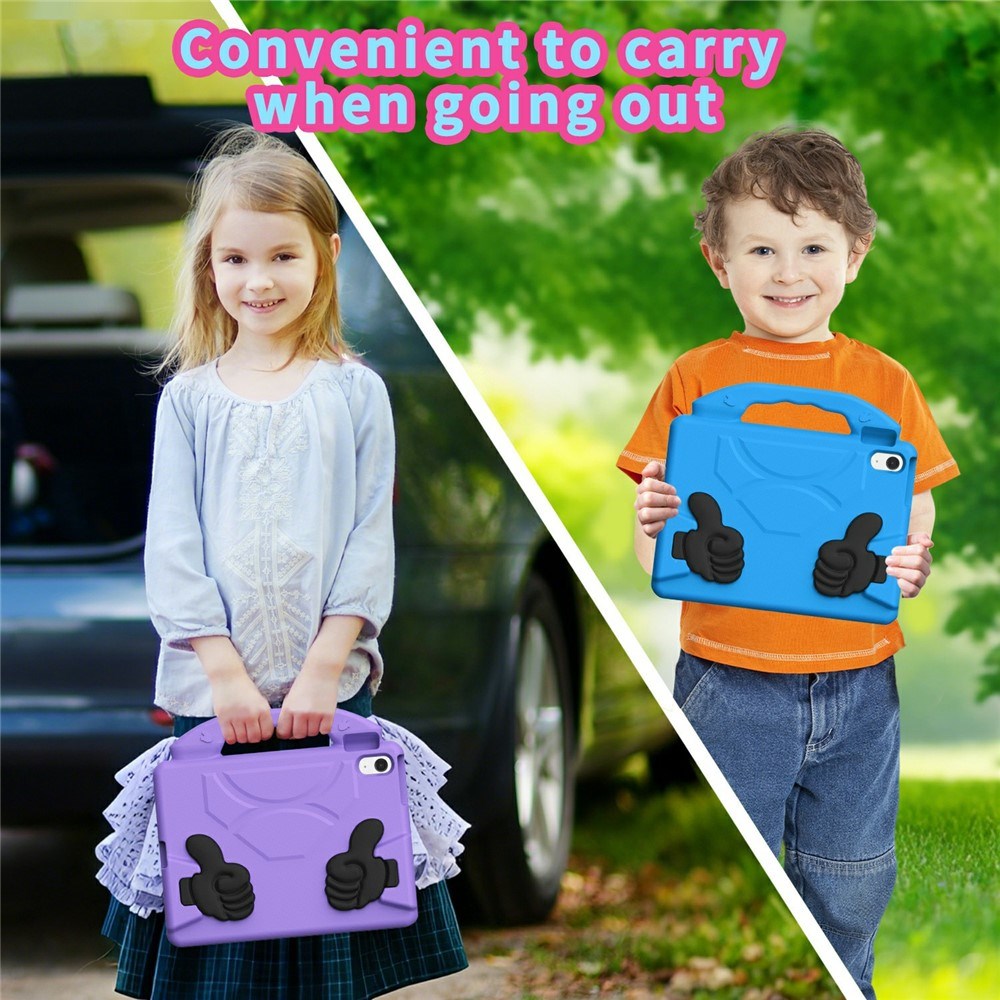 EIDERWOOD iPad Air 11" (2026 / 2025 / 2024) Børne Tablet Cover m. Indbygget Ståfunktion - Lilla