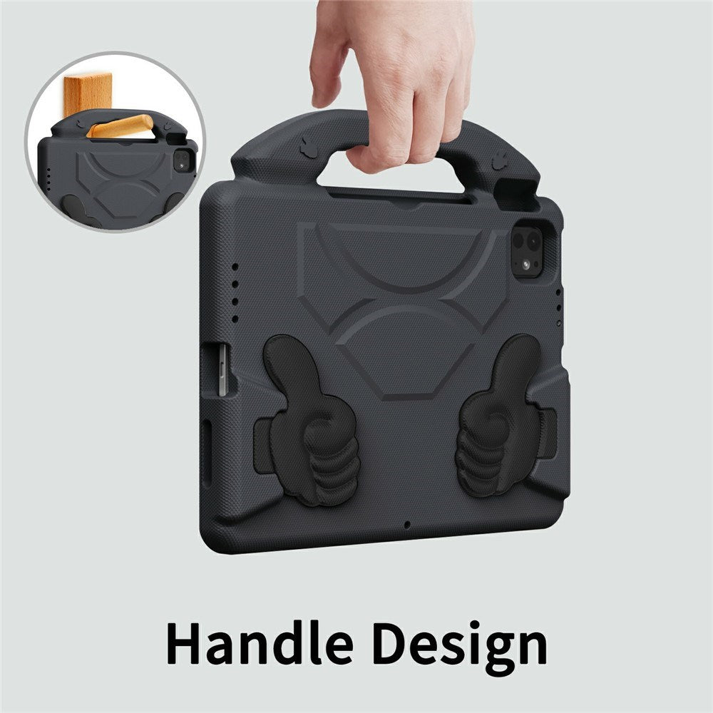 EIDERWOOD iPad Pro 11" (2025 - 2018) / Air (2022 / 2020) Børne Tablet Cover m. Indbygget Ståfunktion - Sort
