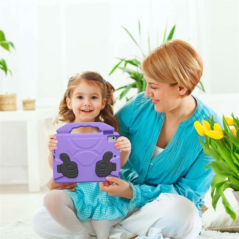 iPad 9.7" (2018 / 2017) / Air 2 / Air - EIDERWOOD Børne Cover m. Thumb Kickstand - Lilla