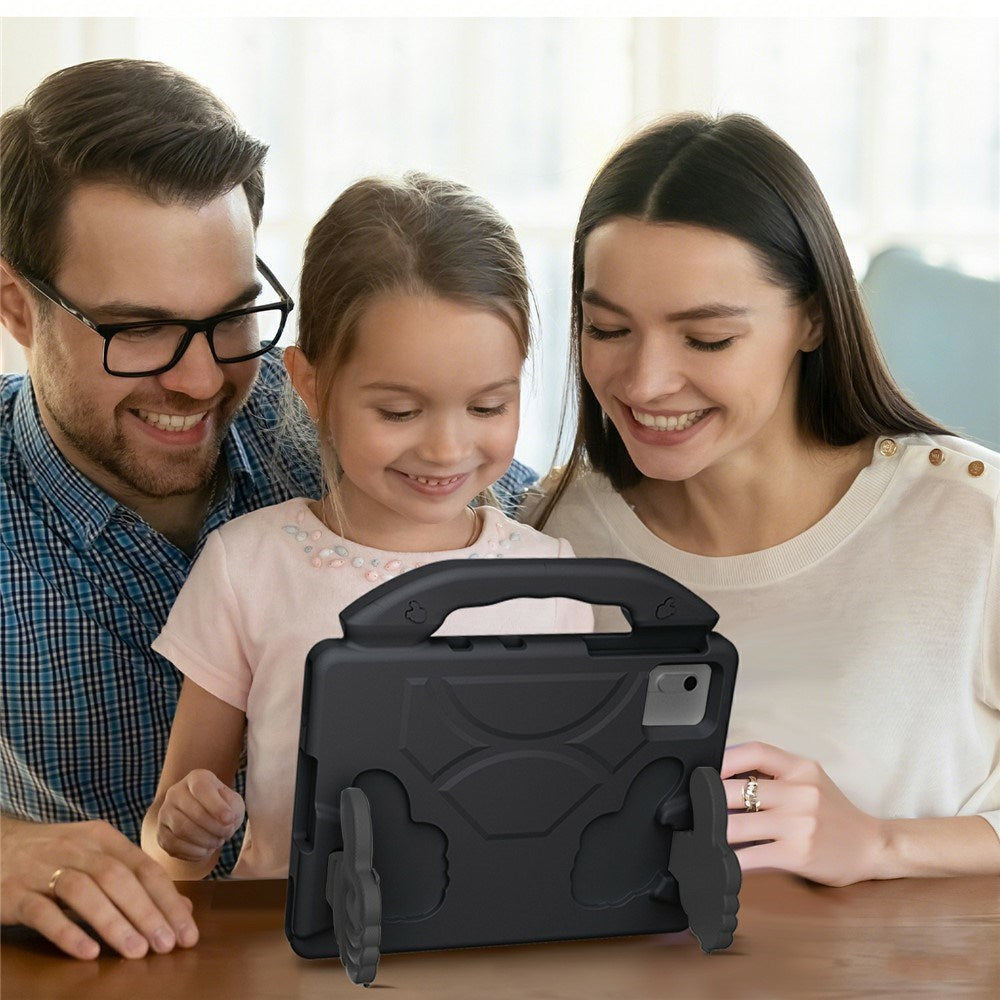 EIDERWOOD Xiaomi Redmi Pad 2 / SE / 6 / 5 / Lenovo Tab M11 / Samsung Galaxy Tab S10 FE / S9 FE / S9 / S8 / S7 Børne Cover m. Stå Funktion - Sort