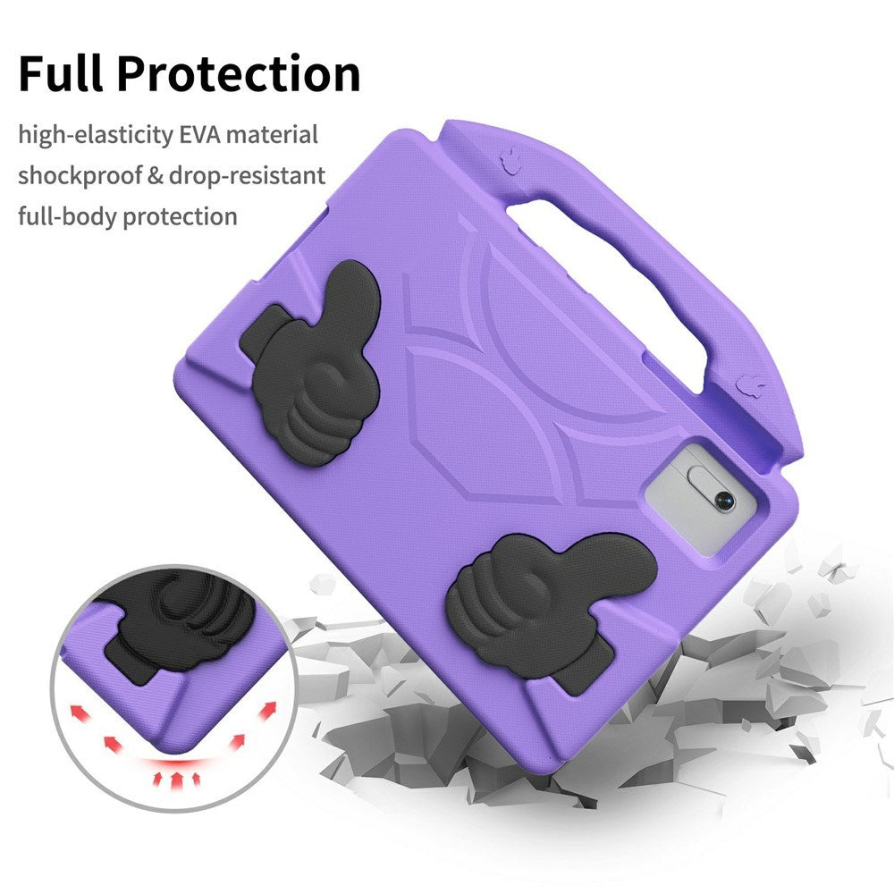 EIDERWOOD Xiaomi Redmi Pad 2 / SE / 6 / 5 / Lenovo Tab M11 / Samsung Galaxy Tab S10 FE / S9 FE / S9 / S8 / S7 Børne Cover m. Stå Funktion - Lilla
