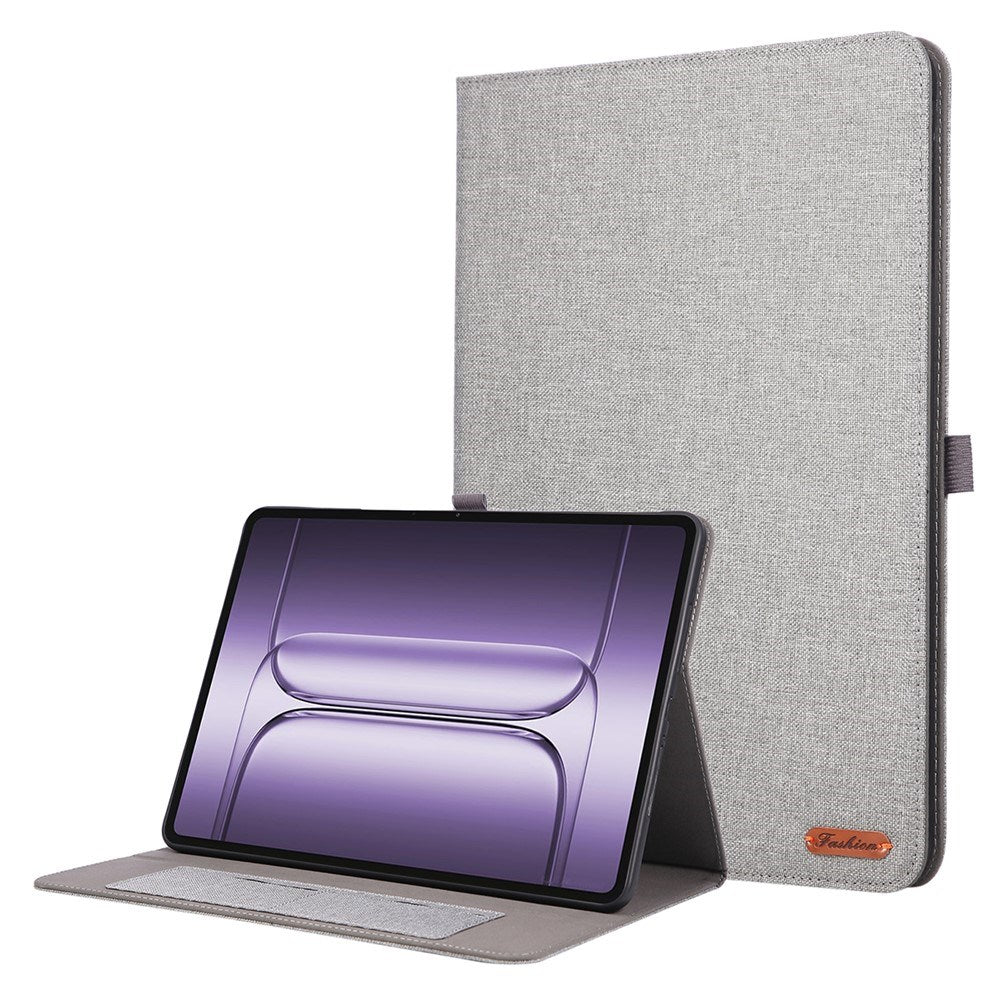 Kunstlæder Flip Cover - OnePlus Pad 3 - Kortholder & Ståfunktion - Grå