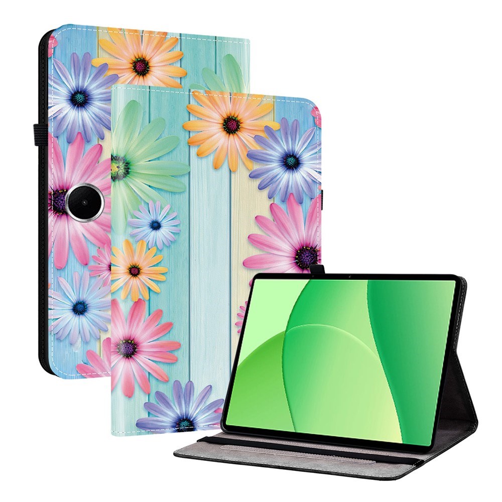 EIDERWOOD OnePlus Pad Lite Kunstlæder Flip Tablet Cover m. Motiv - Blomster